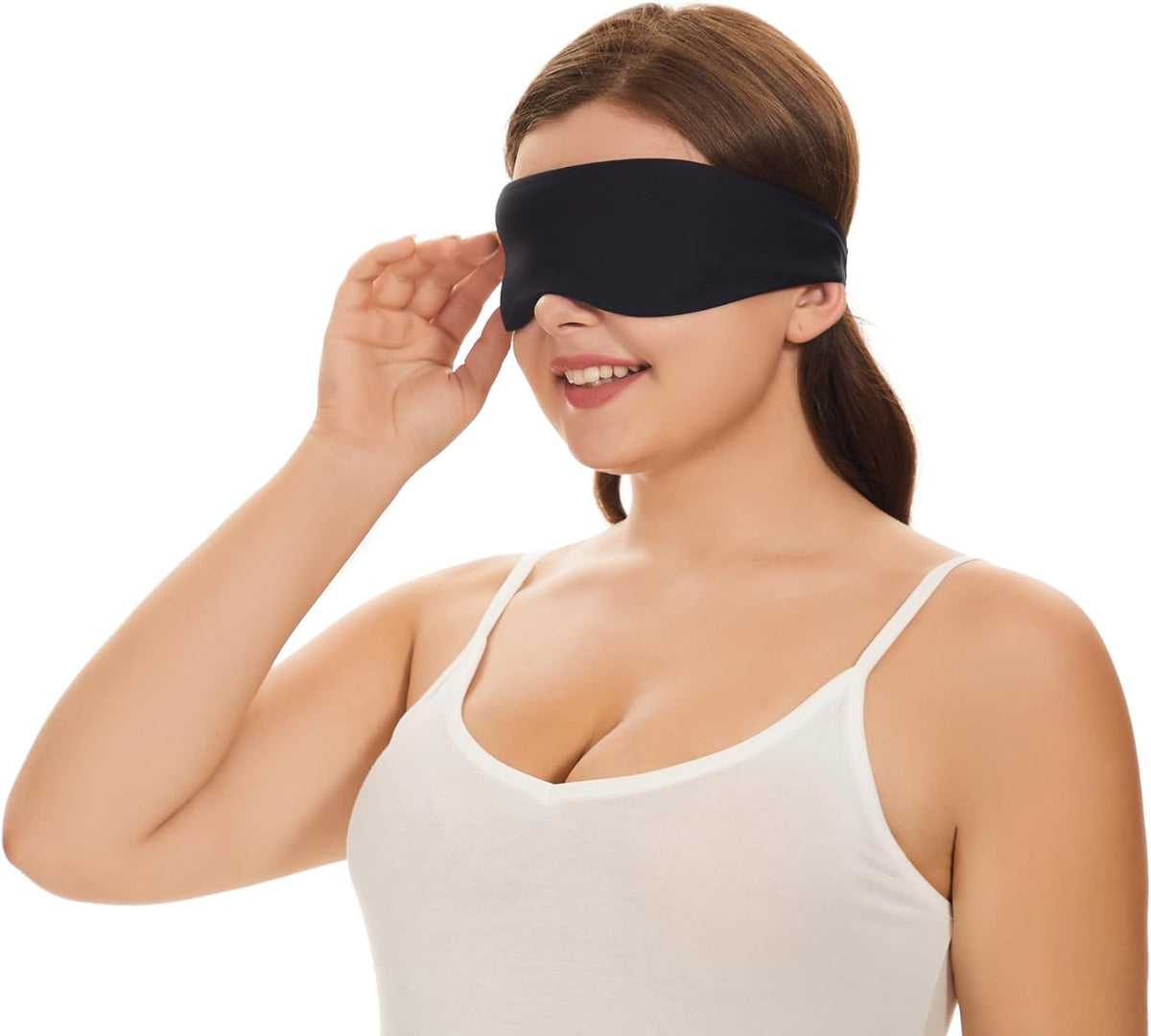 ALASKA BEAR Memory Foam Sleep Mask, Contoured Eye Cups for Women Men, Blue