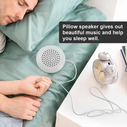 HANYAUKU Pillow Speaker, 3.5mm Mini Stereo Speaker Replacement, White