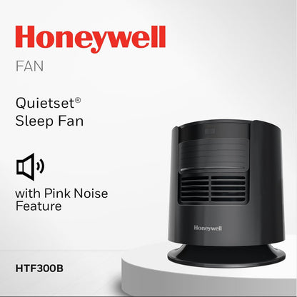 Honeywell QuietSet Personal Sleep Fan Noise Machine with Pink Noise, Black