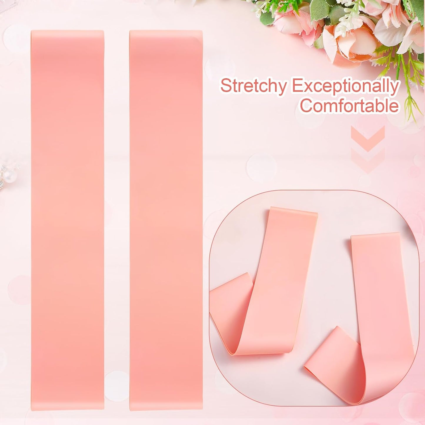 2 Pcs Toe and Foot Stretcher for Ballet, Feet Arch Stretching Band Pink Foot Resistance Band for Gymnastics, Ballet, Dancers, Artistic Swimmers, Improved Flexibility and Technique