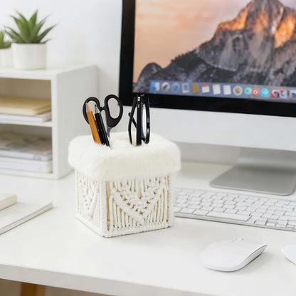 Plush Lined Glasses Eyeglass Holder Stand for Nightstand | Anti-scratch Glasses Stand Case,Cotton Rope Eyeglasses Holder, Storage Organizer for Office Desk