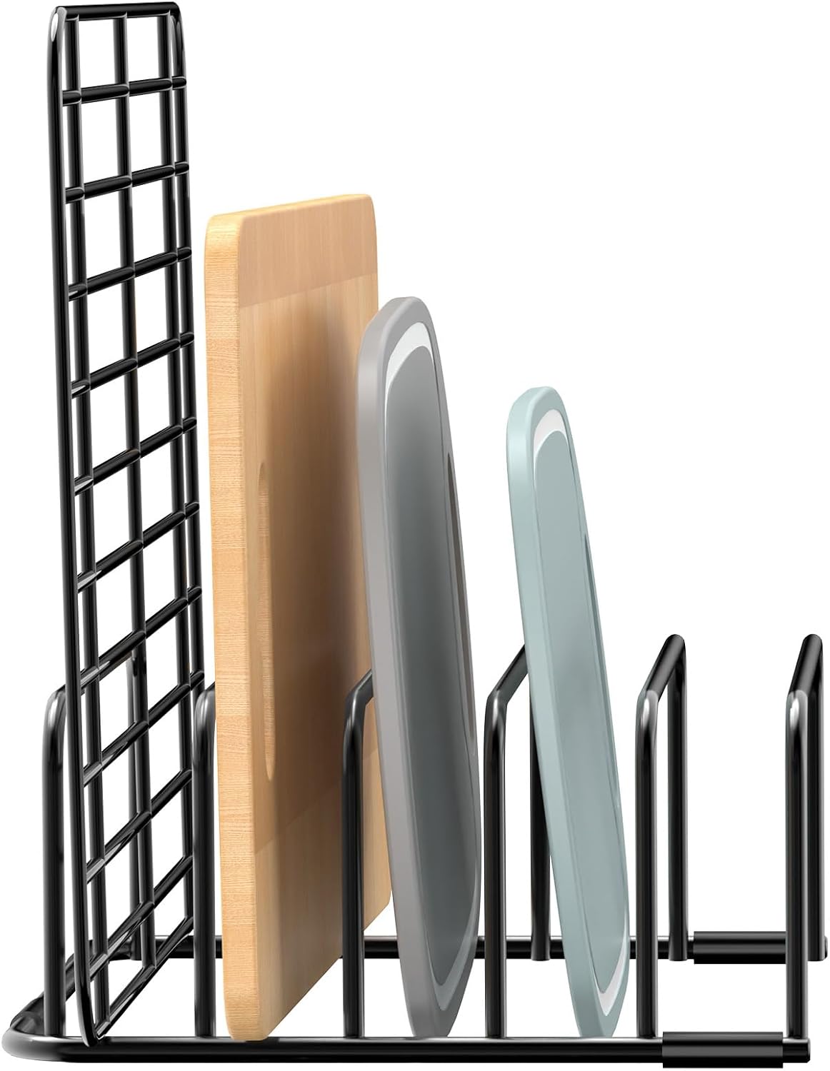 Fikoksol Cutting Board Organizer Storage, Baking Sheet Rack under Cabinet | Heavy Duty Cookie Sheet Organizer, Metal Cutting Board Holder, Space-saving Plate Holder for Cabinet, Tray Divider for Drawer