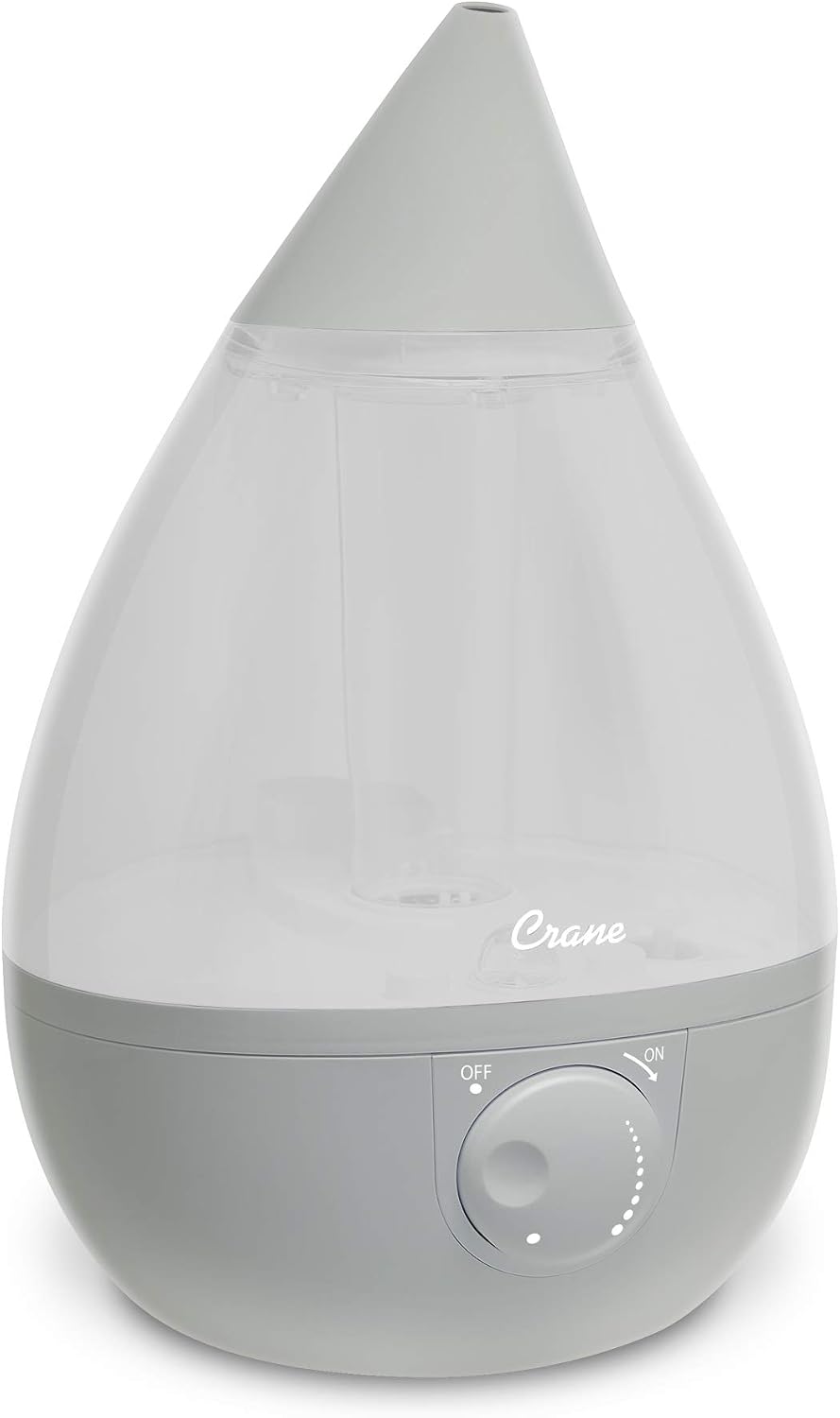 Crane Ultrasonic Cool Mist Humidifier for Bedroom, Baby Nursery, Kids Room, Plants, or Office, Large 1 Gallon Tank, Filter Optional, Blue and White