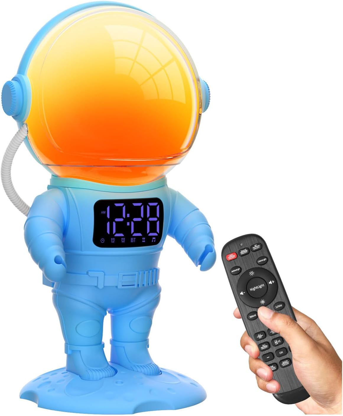 AFEXOA Astronaut Sunrise Alarm Clock with Wake Up Light for Kids