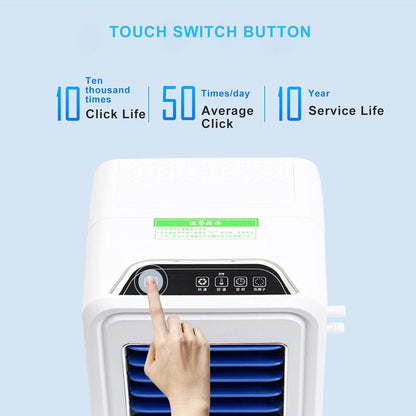 Portable Bed Cooling System Fan - 4 Wind Speed & Maximum Fan Speed 2500 rpm - Electric Water-Cooled Mattress, for/Bedroom/Desk/Room/Tabletop (Black, Double)