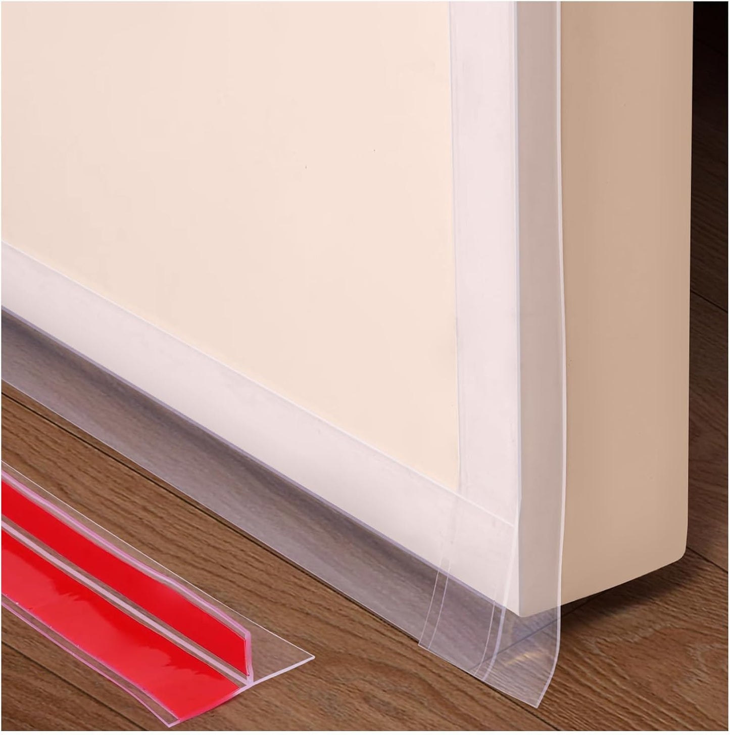 Benory T-Shaped Silicone Door Weather Stripping, Clear, 1.38" W x 20 ft | T-shaped design helps the seal stay in place on door frames while reducing drafts, energy loss, and outside noise