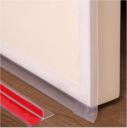Benory T-Shaped Silicone Door Weather Stripping, Clear, 1.38" W x 20 ft | T-shaped design helps the seal stay in place on door frames while reducing drafts, energy loss, and outside noise