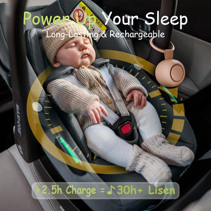 Portable White Noise Sound Machine | 16 Soothing Sounds | Timer | Memory Function | Noise Canceling for Sleep Aid & Office Privacy | Travel | Registry Gift | Sleep Soother for Baby Kids Adults