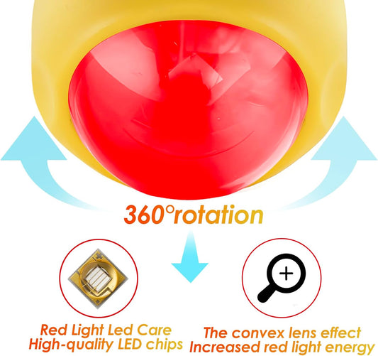Red Light Vibrating Massage Ball - Handheld Trigger Point Tool for Deep Tissue Massage and Myofascial Release, Portable Massager for All Over the Body (Avocado)