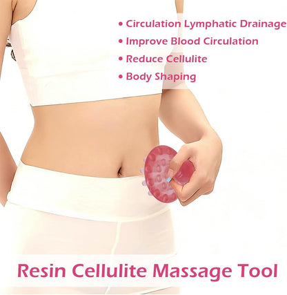 Lymphatic Massage Roller for Cellulite Remover Body Sculpting - Handheld Cellulite Massage Tool for Body Bloat Blood Circulation Lymphatic Drainage Pink