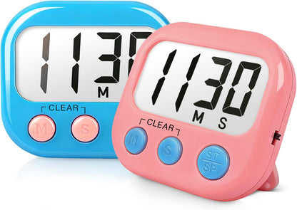 Digital Timer for Kids Classroom Timers for Teachers 2 Pack Blue Green
