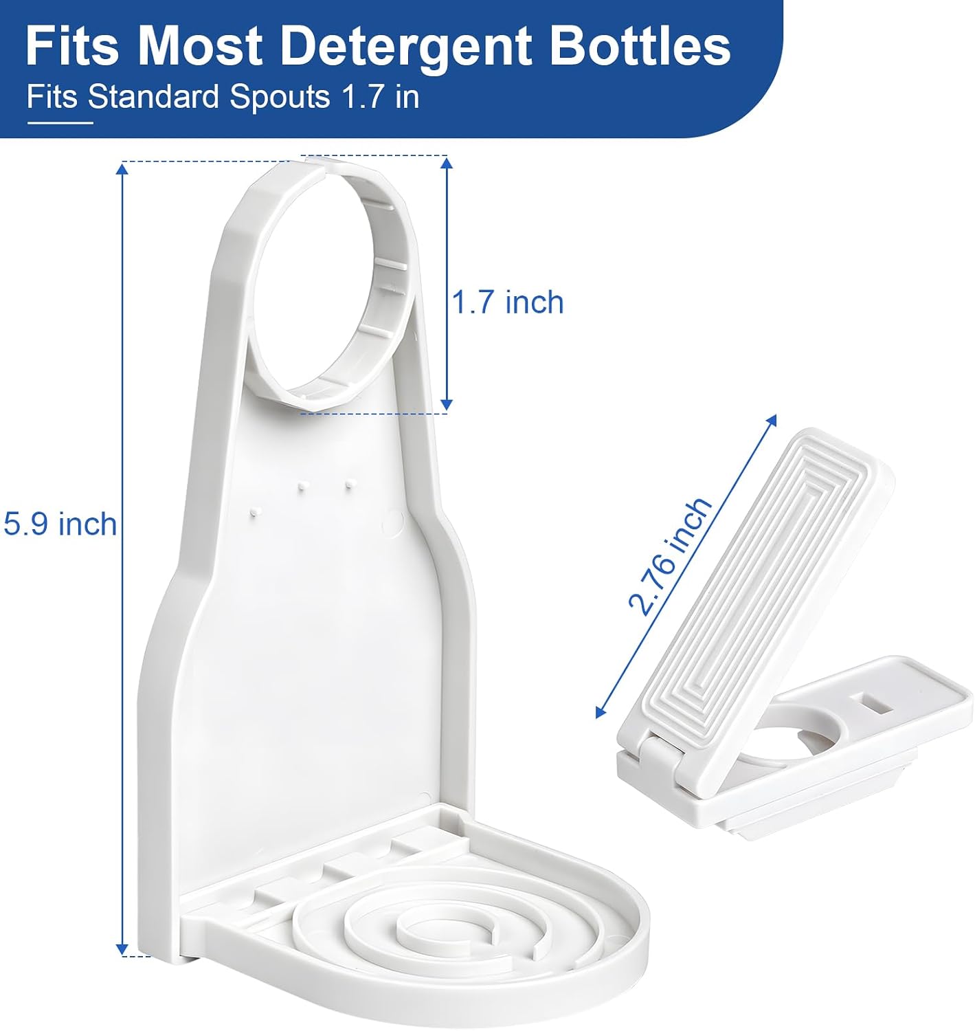 Laundry Detergent Dispenser Cup Holder, No Drip Laundry Detergent Holder with Easy Press Nozzle Switch, Laundry Cup Holder and Drip Tray for Liquid Detergent Dispenser, Laundry Room Organization