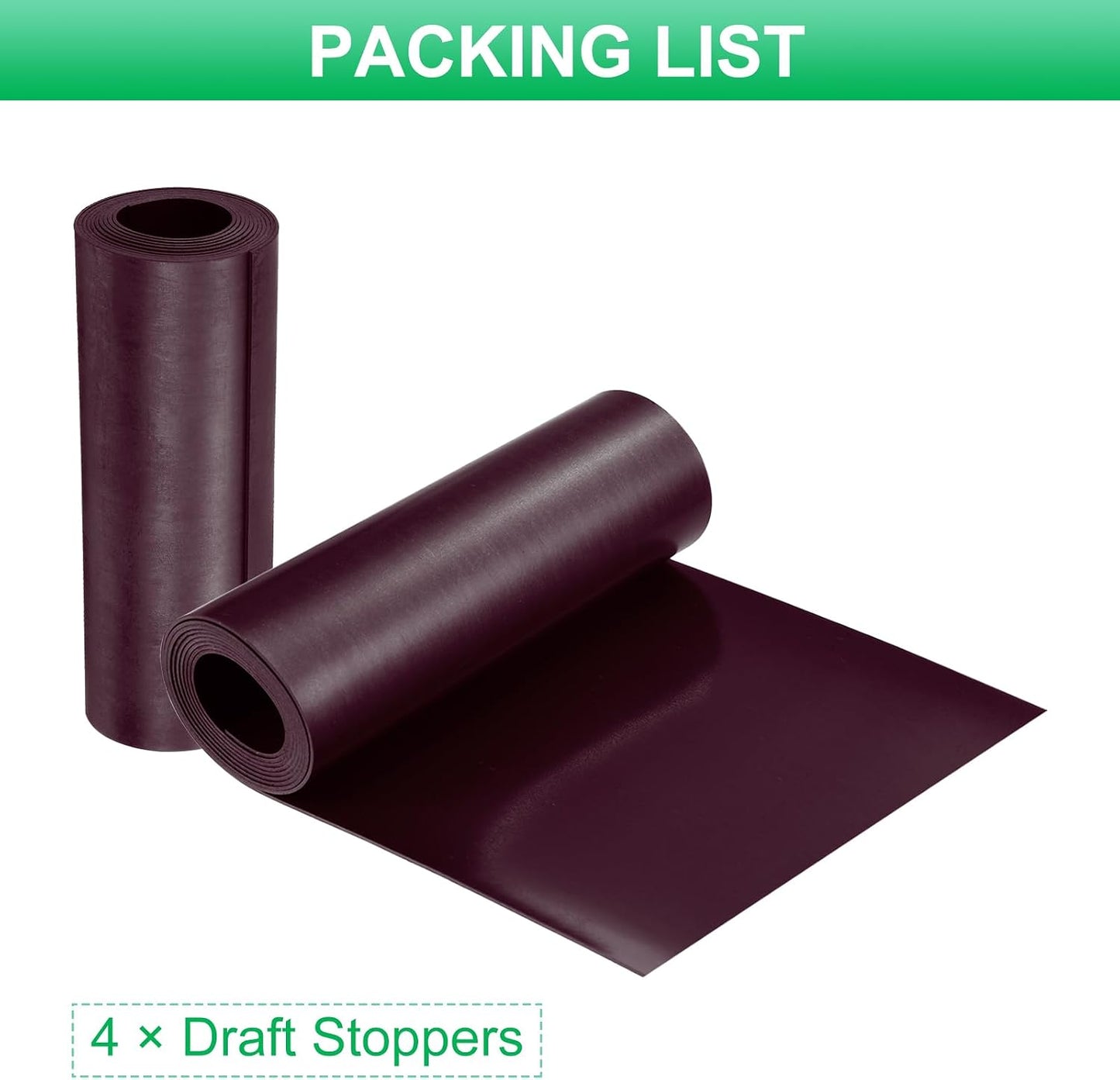 PATIKIL 40" x 4" Magnetic Fireplace Draft Stopper, 4 Pcs Fireplace Vent Cover Indoor Chimney Draft Blocker to Block Cold Air Prevent Heat Loss, Black Brown