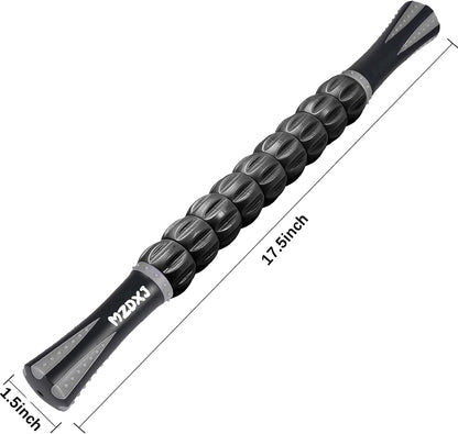 Wooden Cellulite Massage Roller for Legs and Thighs - Handheld Fascia Blaster Tool for Muscle Relief, Lymphatic Drainage & Body Sculpting - Anti Cellulite Massager for Women and Men (12 Wheel)