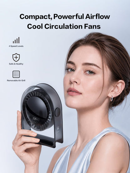 2026 Quiet USB Desk Fan,4 Speeds, 120°Tilt, table Fan for bed & Office