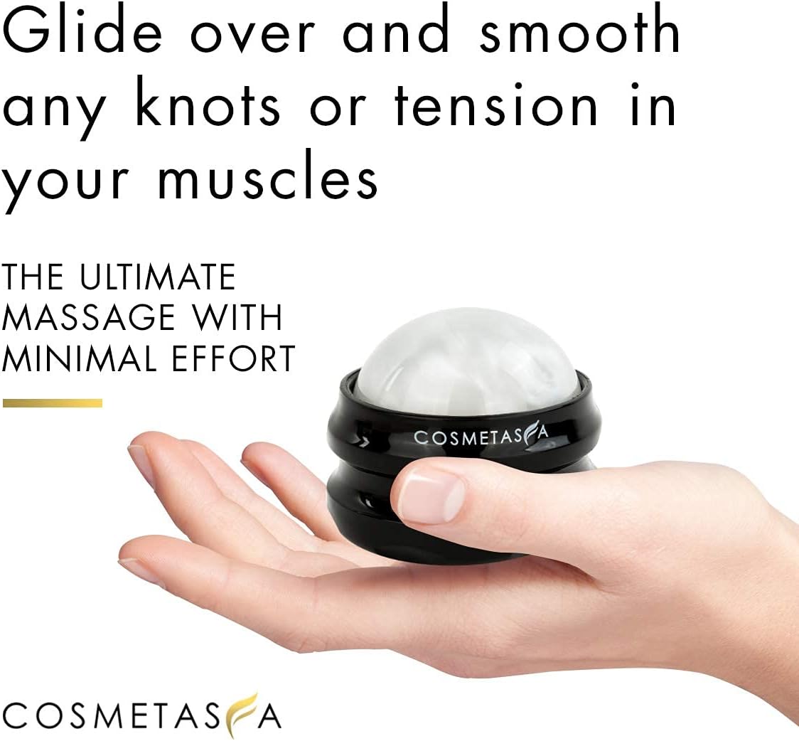 Cosmetasa Massage Roller Ball- Soothes Back, Shoulder, and Foot. Self, Relaxing, Massage Therapy Tool for Sore, Tired Muscles