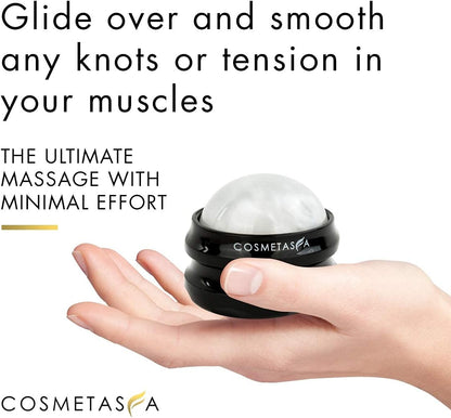 Cosmetasa Massage Roller Ball- Soothes Back, Shoulder, and Foot. Self, Relaxing, Massage Therapy Tool for Sore, Tired Muscles