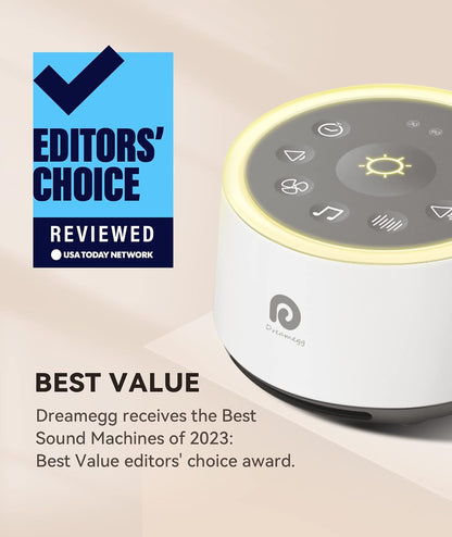 Dreamegg White Noise Machine for Adults - 10W Powerful Sound Machine with 29 Soothing Sounds, Noise Masking for Snoring, Traffic & Office Privacy, Ideal for Home, Travel & Deep Sleep