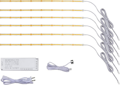 4 x 5Ft Under Cabinet Lights Kit, Motion Sensor COB LED Strip,for Kitchen Cabinets,Cupboards, Closets, Stairs, Pantry,Shelf, Desk, and Bed (Warm White 3000K, 4 * 5Ft)