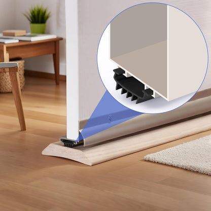 Nuanchu 1 Pc U Shaped Rubber Door Bottom Sweep, 36 Inch, Black | Weatherproof Stripping Seal for Exterior Front Doors, Noise Reducing, Rubber Door Seal Bottom Only