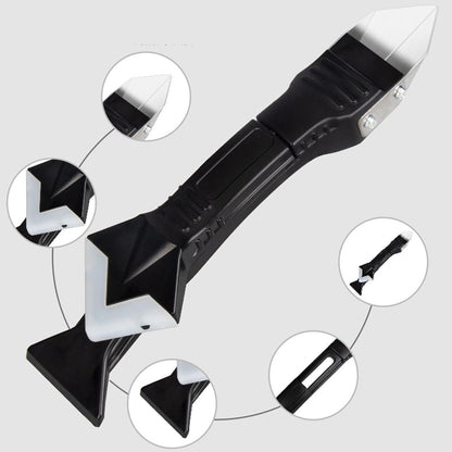 5-in-1 Caulking Tool Kit, Stainless Steel Caulk Remover & Silicone Sealant Finishing Tool with 5 Replaceable Radius Pads, Grout Removal & Scraper Tool for Bathroom, Kitchen, Tile, Window, Sink