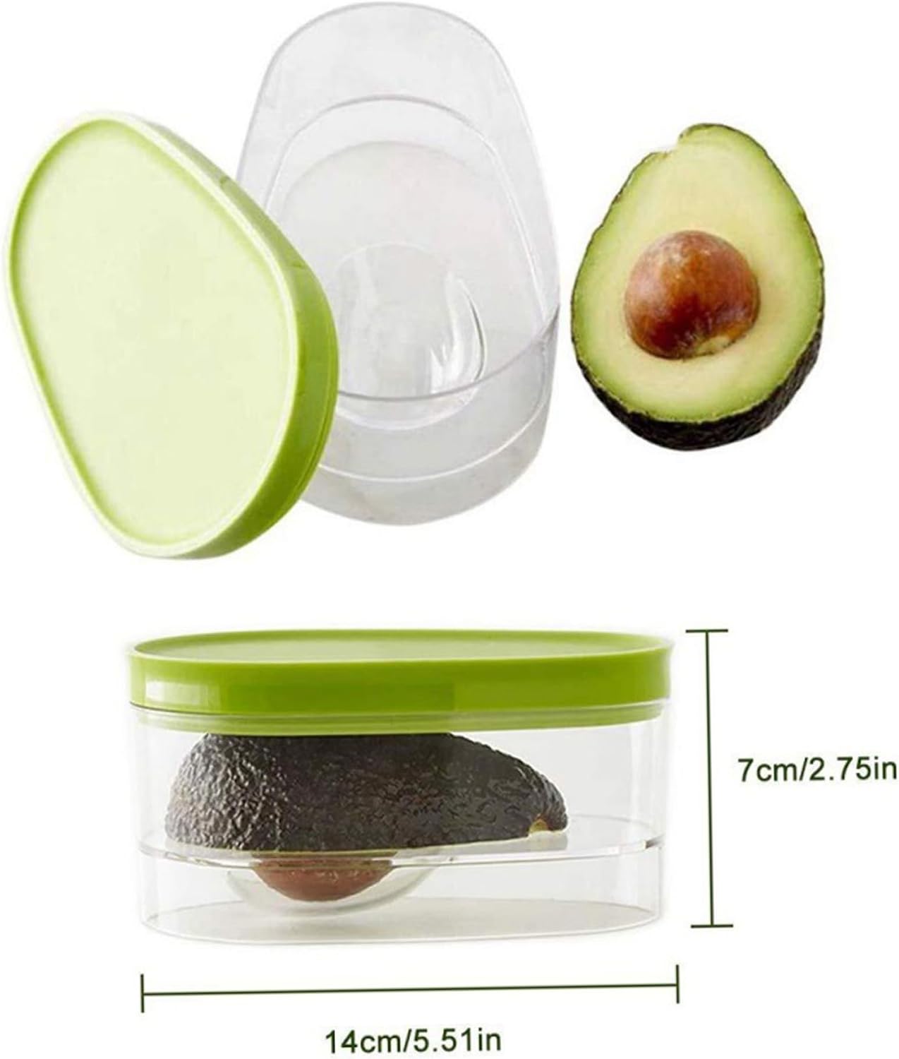 Avocado Saver for Fridge, Leakproof Food Grade Avocado Container to Keep Fresh, Easy to Clean Reusable Food Crisper Storage Box, Saver for Fridge