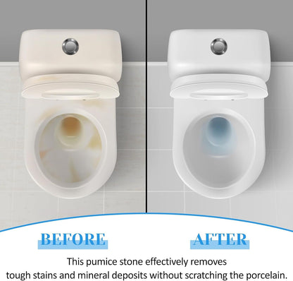 4 Pack Toilet Pumice Stone with Handle,Pumice Stone Toilet Bowl Cleaner | Ergonomic Handle,Suitable for Removing Limescale and Cleaning Toilets, Swimming Pools, Bathrooms, and Sinks