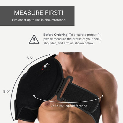 NatraCure Hot or Cold Therapy Shoulder Ice Pack Wrap, Brace for Pain Relief - (Heating Pad for Rotator Cuff Injuries, Surgery, Gym, Baseball, Pitching) - 6032