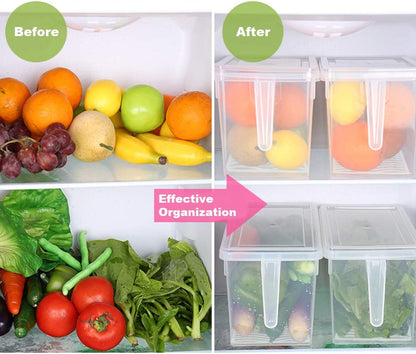 SILIVO Fruit Storage Containers for Fridge (3 Pack) - 1.5L Produce Saver Containers for Refrigerator with Removable Drain Tray Keep Fresh for Produce, Bacon, Fruits and Vegetables