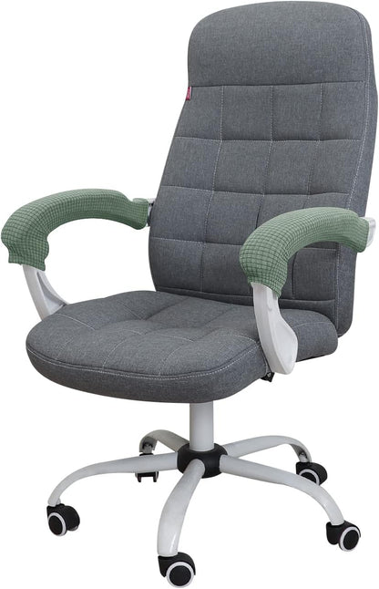 FORCHEER Office Chair Armrest Cover with Zipper 15inch Stretchable Water Resistant Computer Office Chair Arm Rest Slipcover for Desk Chairs Arm 2Pack-Army Green