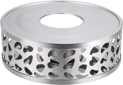 Teapot Warmer, Brushed Stainless Steel Tea Warmer with Tealight Holder, Gold