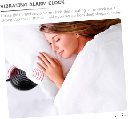 1 Set Loud Alarm Clock with Bed Shaker for Heavy Sleepers Digital Vibration Clock with Non Slip Base and Dual USB Ports for Deaf and Hard of Hearing