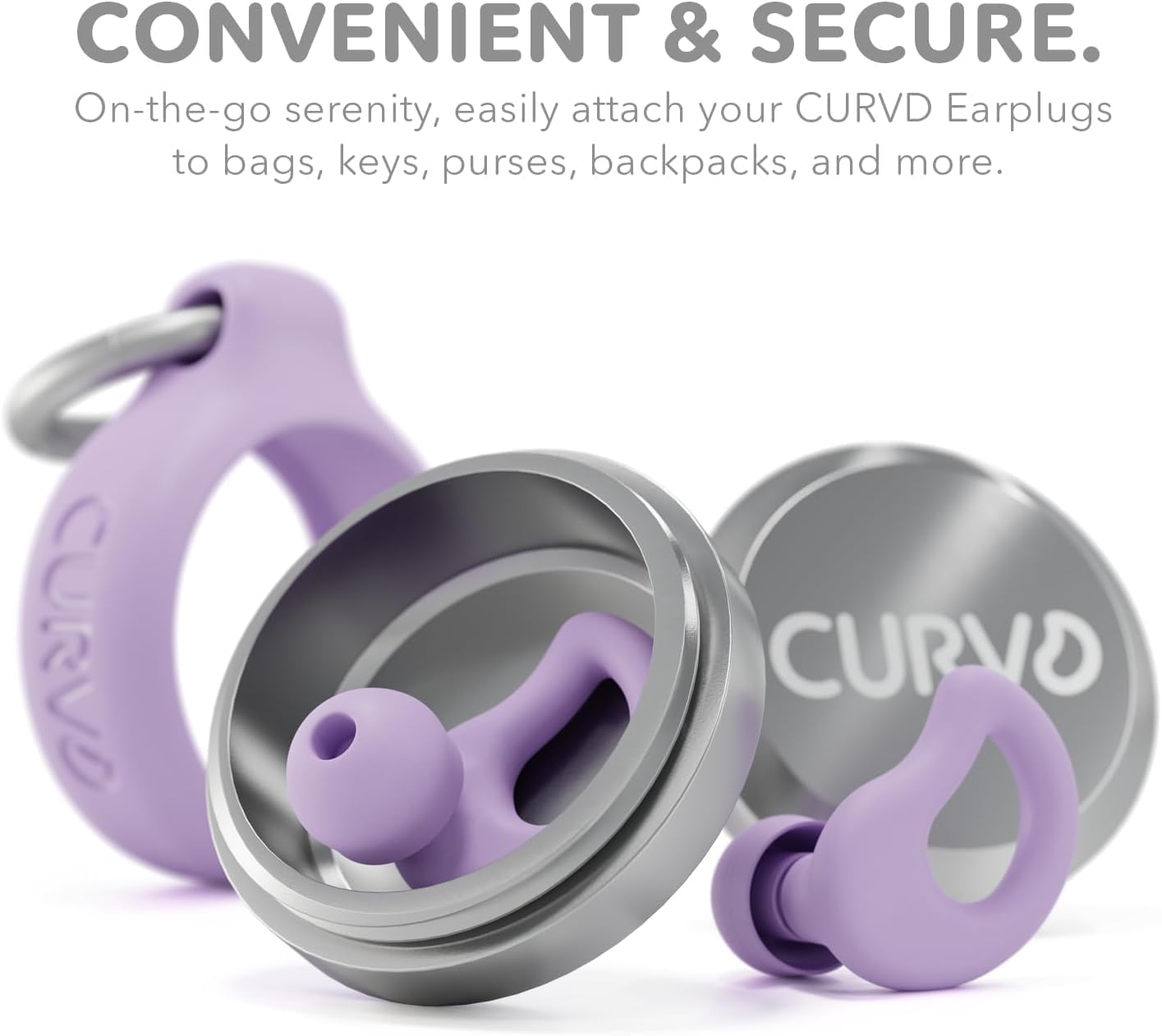 CURVD Ear Plugs for Sleeping, Noise Blocking Earplugs, 28dB SNR (Blue)