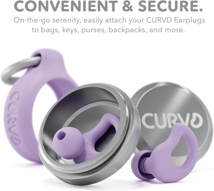 CURVD Ear Plugs for Sleeping, Noise Blocking Earplugs, 28dB SNR (Blue)