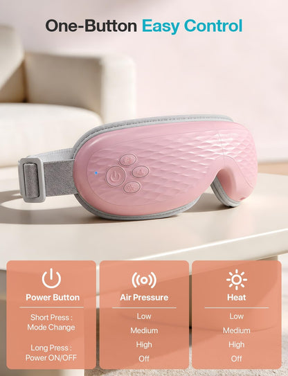 ALLJOY Eye Massager with Heat and Cooling, FSA Eligible HSA | Eye Massager with Removable Gel Mask, Birthday Gifts for Women Men Her Him Eye Care Devices for Migraine, Reduce Dry Eyes