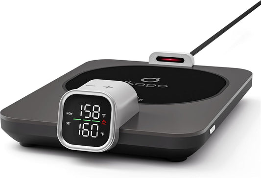 Smart Coffee Mug Warmer with Real-Time Temperature Display | 1°F Precision Control, Auto Shut-Off, Cup Detection, Fast Heating Desk Mug Warmer for Office Home