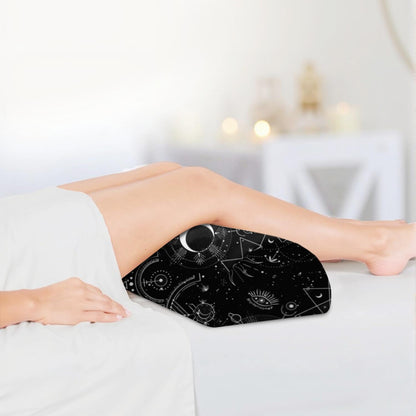 Knee Pillow for Back Sleeping – Half Moon Bolster Pillow for Legs,Under Knee While Sleeping Support, Leg & Back Pain Relief (21.5x9x5 Inches),Machine Washable Cover