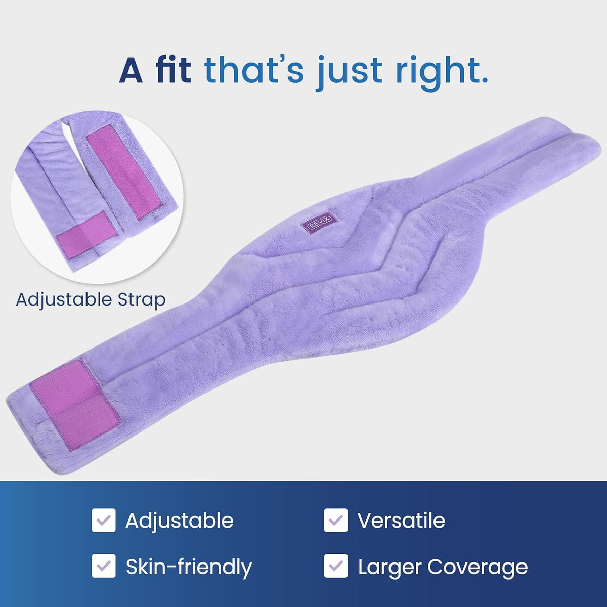 REVIX Neck Heating Pad Microwavable Heated Neck Wrap with Moist Heat for Stress, Microwave Neck Warmer for Woman, Unscented Hot Pack