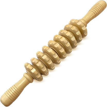 Wood Therapy Massage Tools, Wooden Back Massager Roller Rope