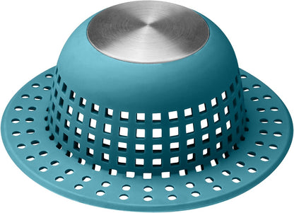 Aluvor Shower Drain Hair Catcher Bathtub Drain Cover Sink Drain Protector | Bathroom Sink & Bathtub Drain Strainer for Pop-Up & Regular Drains, Silver Grey