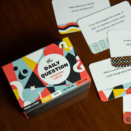The Daily Question Conversation Card Set: 100 Meaningful Questions to Start Discussions Around the Table or Anywhere: Card Games
