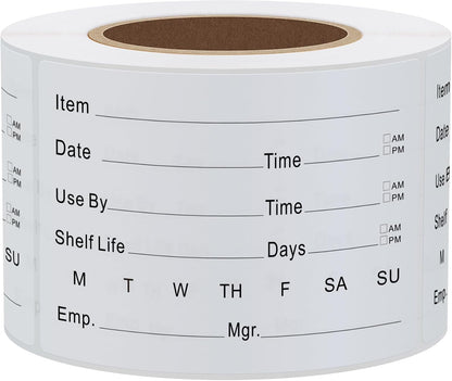 Hybsk 2 x 3 Inch Removable Freezer Food Labels- Easy Clean Leaves No Residue Food Storage Freezer Stickers Perfect for Reusable Containers 300 Stickers (Type 2)