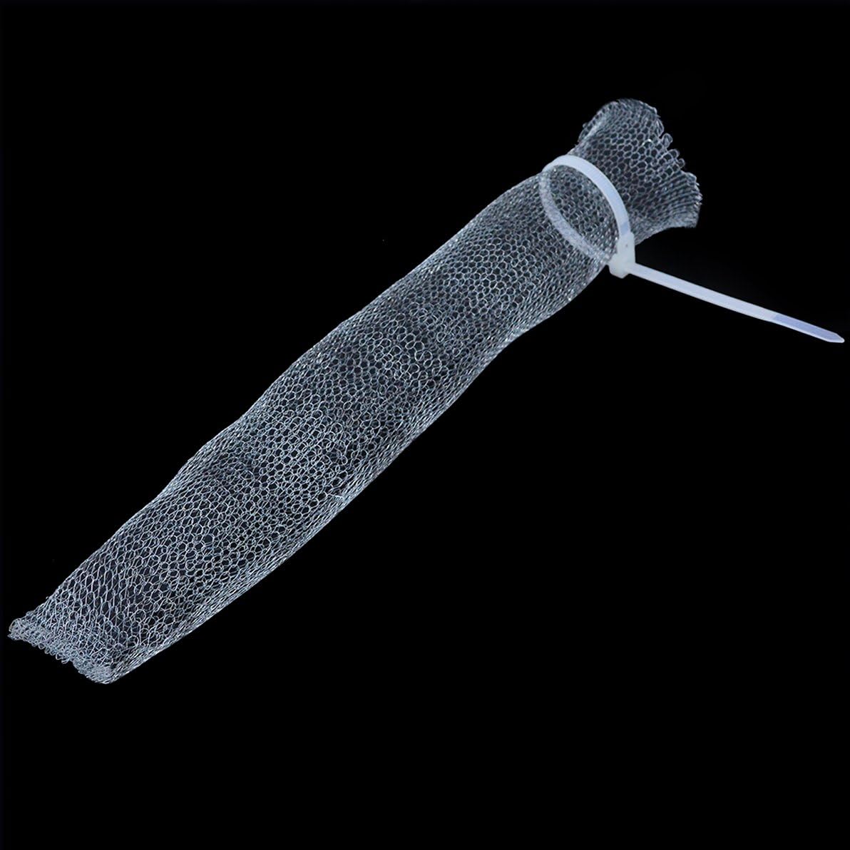 Wobe 12Pack Washing Machine Lint Traps with Nylon Ties, Stainless Steel | Mesh Lint Filter Lint Snare Traps for Laundry Washer Hose, Rustproof Snare Net, Includes 12 Nylon Ties, Easy to Install