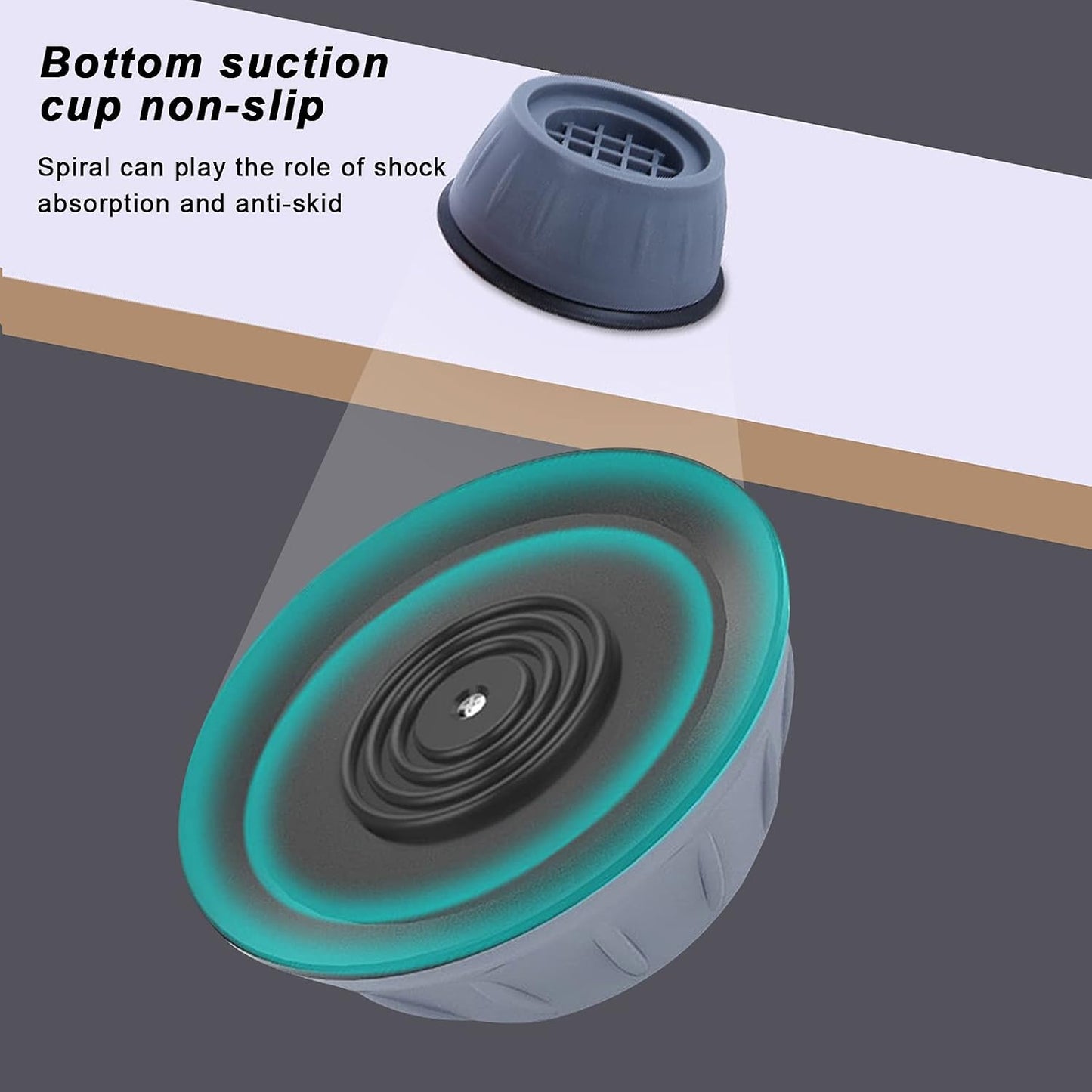 Anti Vibration Pad for Washing Machine Support Set of 8, Non Slip Rubber | Washer Dryer Shock Noise Cancelling Foot Mat, Anti-Walking Stabilizer Refrigerator Support Pad Pedestals for Washing Machine