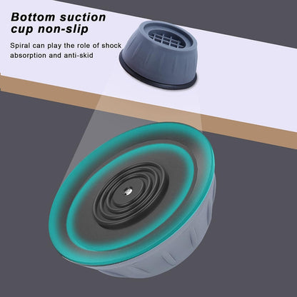 Anti Vibration Pad for Washing Machine Support Set of 8, Non Slip Rubber | Washer Dryer Shock Noise Cancelling Foot Mat, Anti-Walking Stabilizer Refrigerator Support Pad Pedestals for Washing Machine