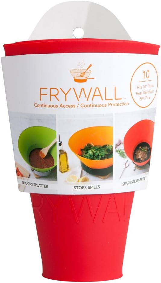 10 (Medium) - Red - Splatter Guard, as Seen on Shark Tank