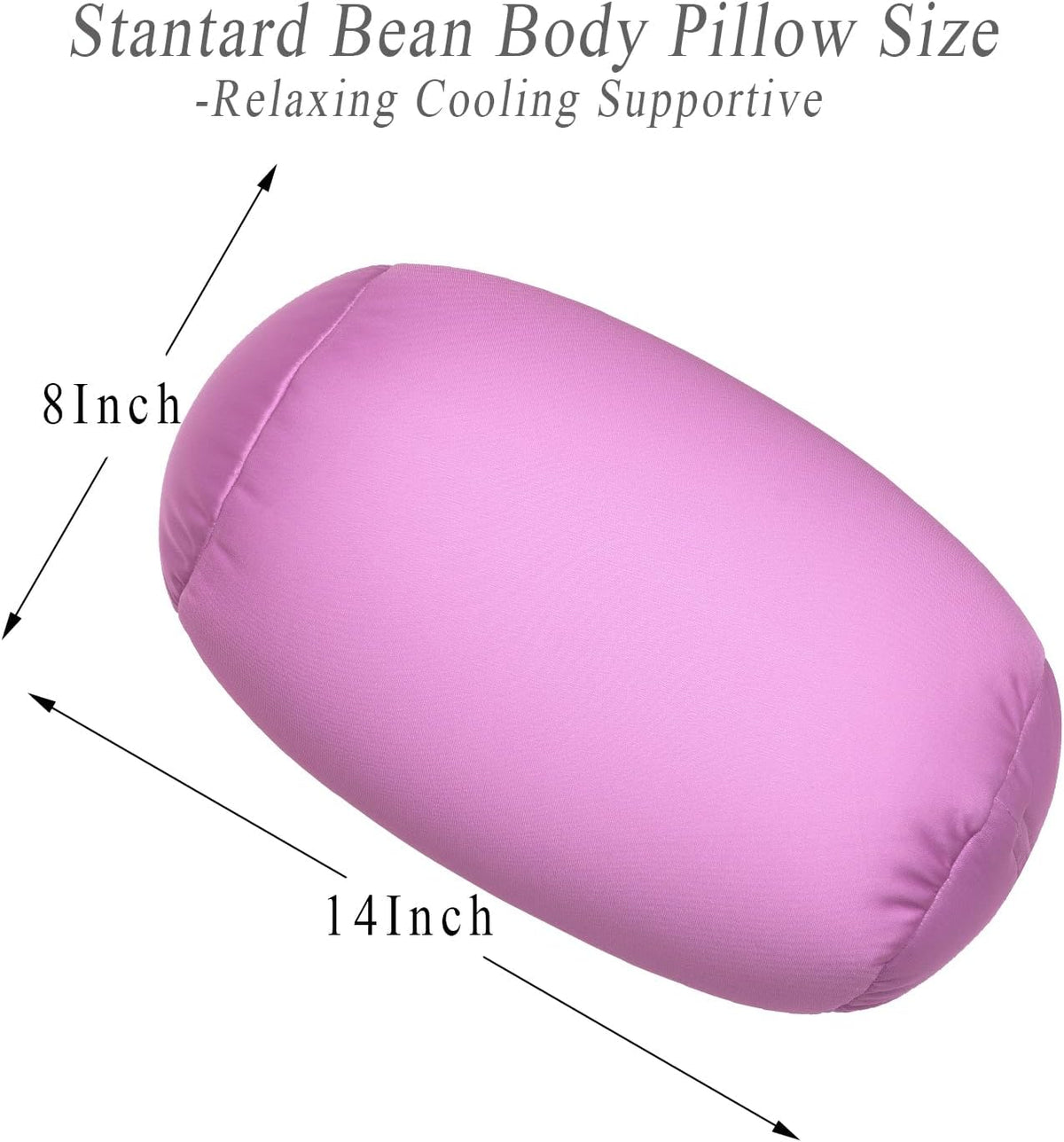 Squishy Microbead Neck Pillow, 7Inch x 12Inch Soft Travel Body Bed Pillow Bean Pillow for Kids Adult Chair Sleeping Car Seat, Fun Dormroom (Sky Blue)