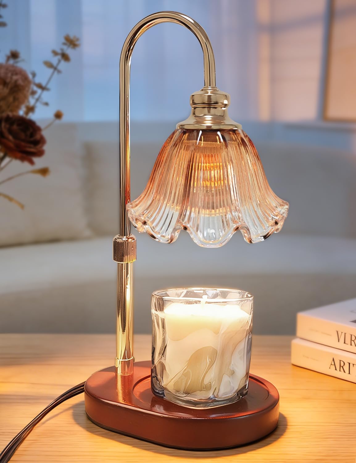 Candle Warmer Lamp with Timer, Christmas Decorations Indoor, Birthday Gifts for Women Mom, Warming Gifts for Office, Dorm, Apartment & New Home Decor