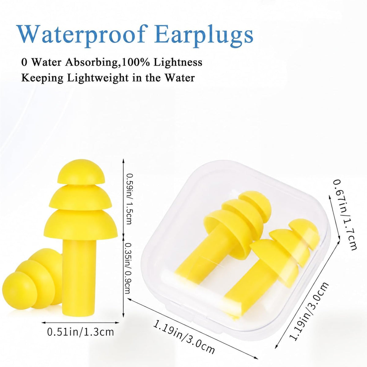 24 Pairs Black Ear Plugs Bulk NRR 29dB Reusable Silicone Ear Plugs with Plastic Cases Soft Foam Plug for Sleeping Noise Cancelling Concerts Shooting Swimming Noise Reduction