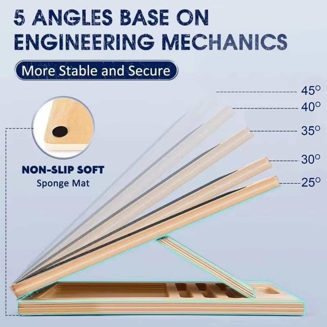 3-in-1 Portable Wooden Slant Board for Calf Stretching - Calf Stretcher & Incline Board Convertible to Balance Board + Resistance Band - 5 Angles, Anti-Slip Squat Wedge for Squats, Plantar Fasciitis, Achilles & Physical Therapy